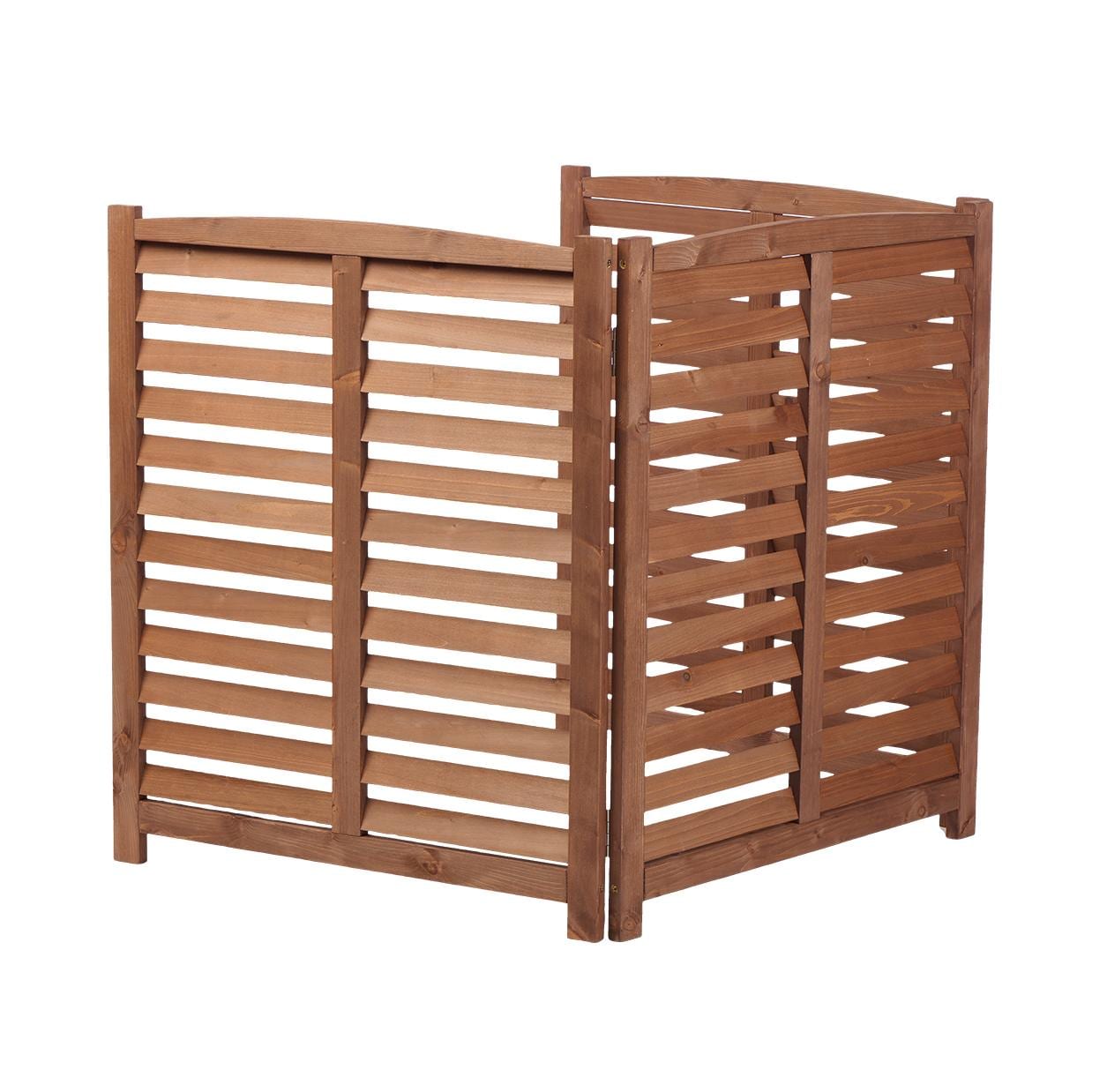 Tatayosi 3-Panel Outdoor Air Conditioner Fence 3-Section Outdoor Wooden Screen Outside Wood Privacy Fence 32 inch W x 38 inch H - Image 14