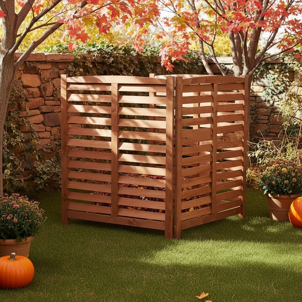 Tatayosi 3-Panel Outdoor Air Conditioner Fence 3-Section Outdoor Wooden Screen Outside Wood Privacy Fence 32 inch W x 38 inch H - Image 4