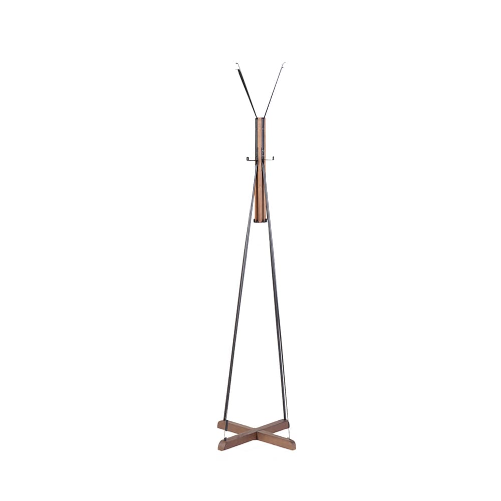 Watnature Reclaimed Wood and Metal Freestanding Coat Rack Hooks Bedroom Living Room Decor - Image 3