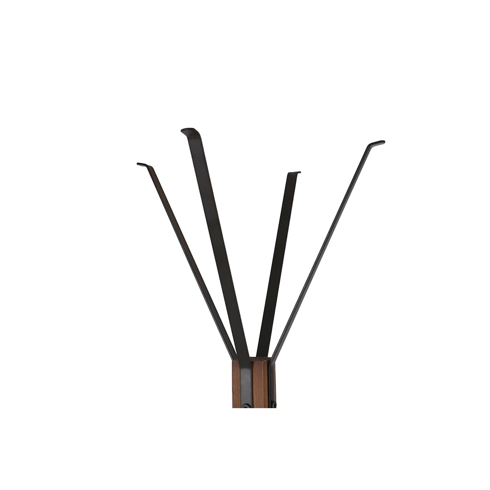 Watnature Reclaimed Wood and Metal Freestanding Coat Rack Hooks Bedroom Living Room Decor - Image 8