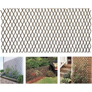 Etokfoks Expandable Willow Garden Trellis Plant Support Fence Panel for Climbing Plants Vine Ivy Rose Cucumber Clematis 36 x 92 Inch 1 Piece