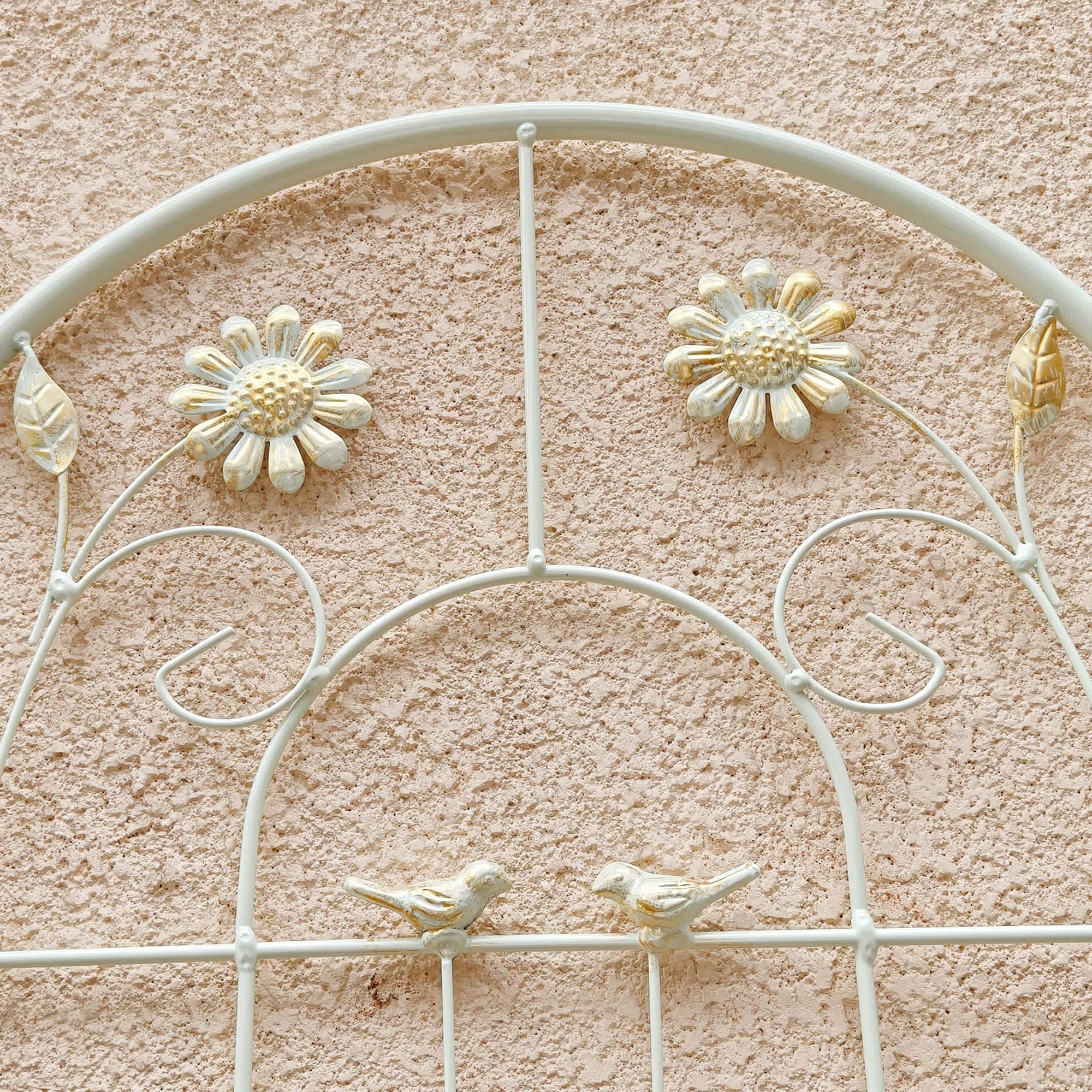 Aoibox 4 Pack Metal Garden Trellis 71 inch High 19.7 inch Wide Rustproof Outdoor Trellis for Climbing Plants Flower Support Cream White - Image 7
