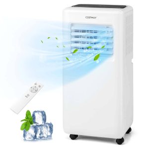 Costway 6500 BTU ASHRAE 10000 BTU Portable Air Conditioner 3 in 1 Air Cooler with Fan and Dehumidifier