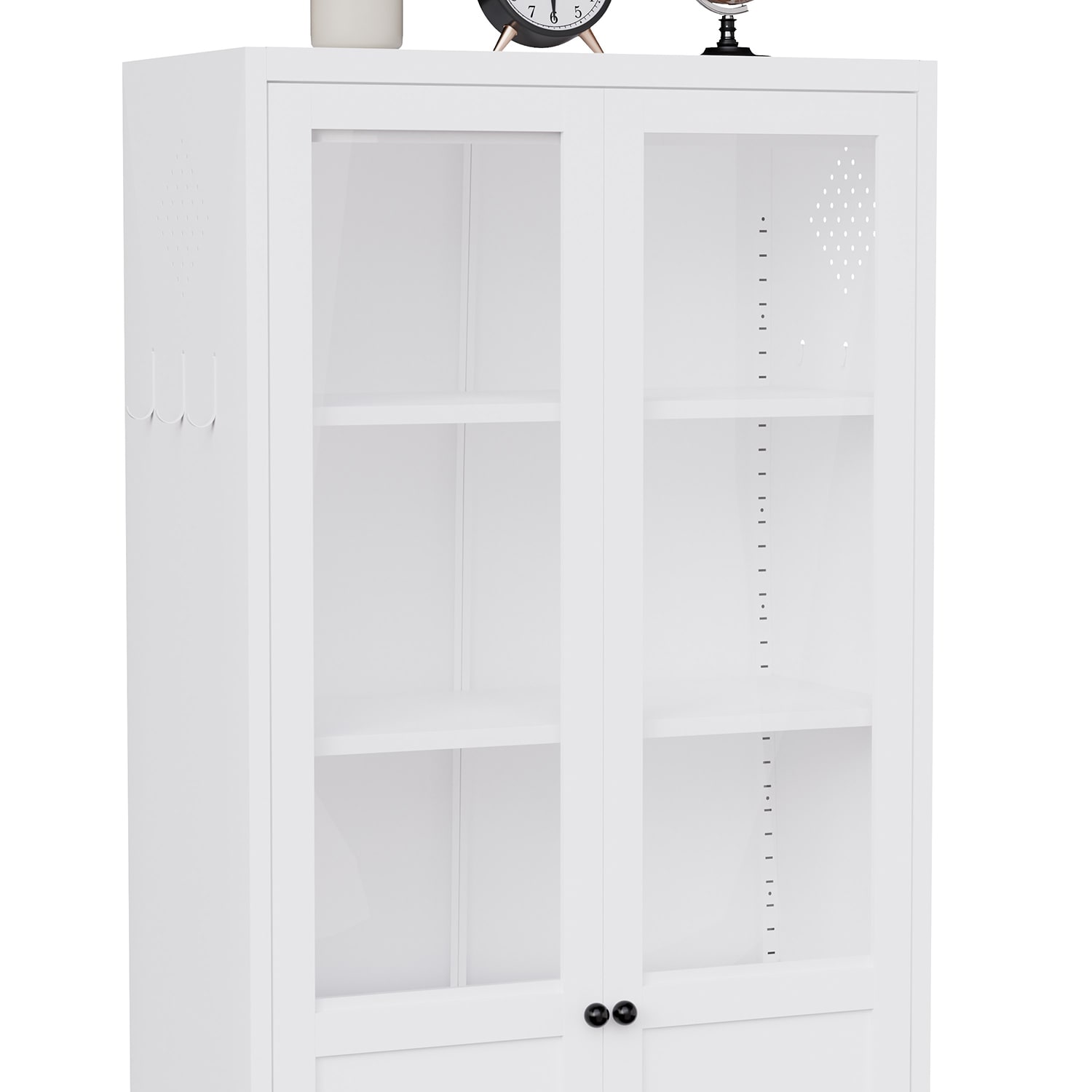 GZMR 72" Metal Pantry Storage Cabinet Contemporary/Modern White Pantry - Image 10
