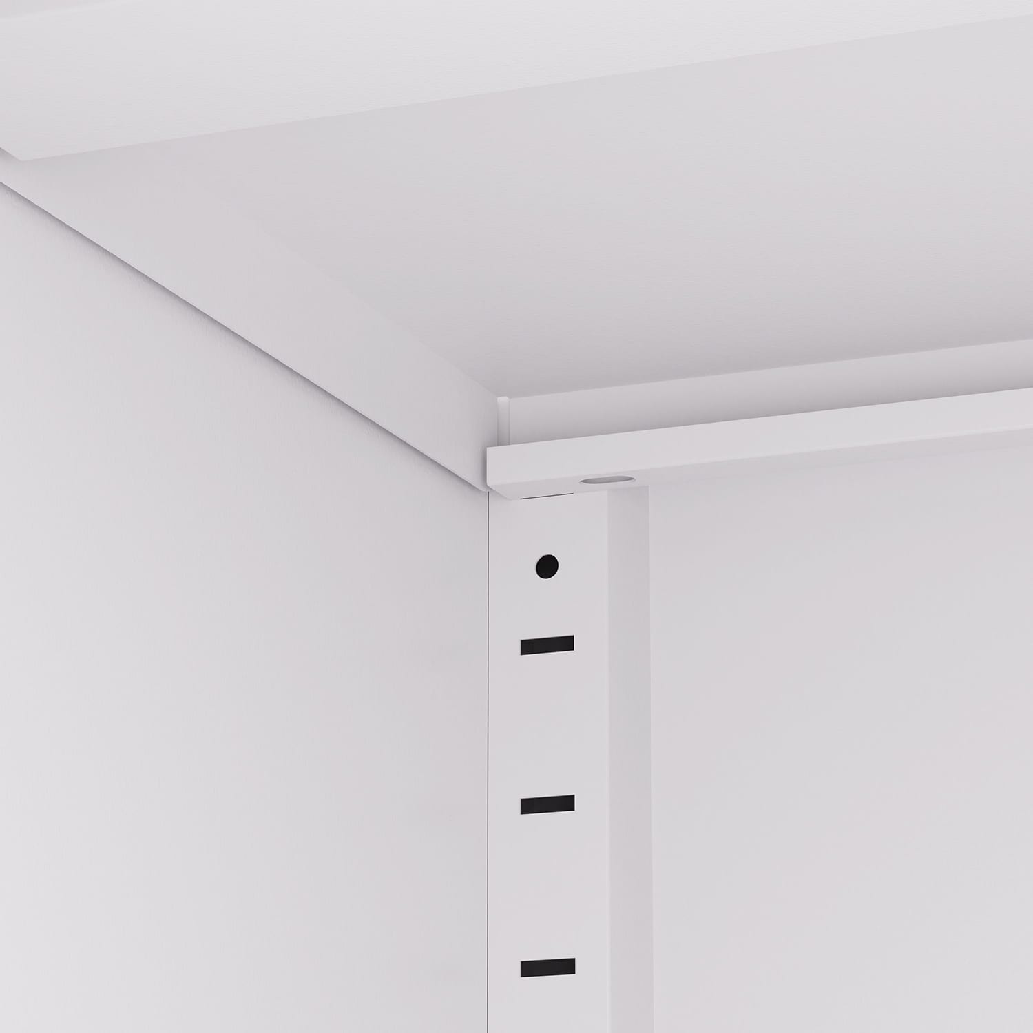 GZMR 72" Metal Pantry Storage Cabinet Contemporary/Modern White Pantry - Image 12