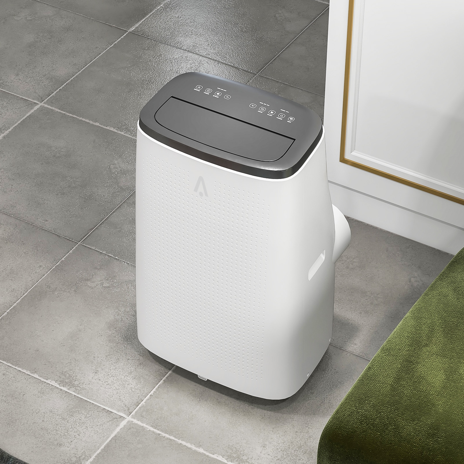 IdealHouse Gray 4-In-1 Portable Air Conditioner 14000 BTU Vertical Design With Cooling Dehumidifier Fan Timer Low Noise Remote Control For Apartment Bedroom Office Cools 750 Sq Ft - Image 3