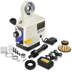 Power Feed Z-Axis for Milling Machine 460 in-lb Torque, 0-200RPM Table Milling Machine Power Feed 110V, for Bridgeport and Other Knee Type Mills with a 5/8" Diameter Shaft on the End