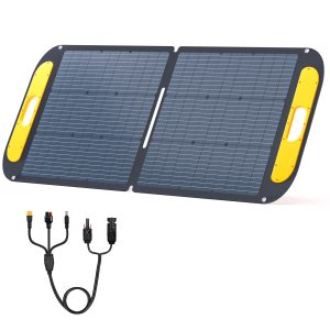 VTOMAN Portable Solar Panel for Solar Generator 110W 19V Folding Solar Charger with 23 Percent Efficiency IP67 Waterproof and Adjustable Kickstands Design for Camping RV Outdoor Adventures Model VS110