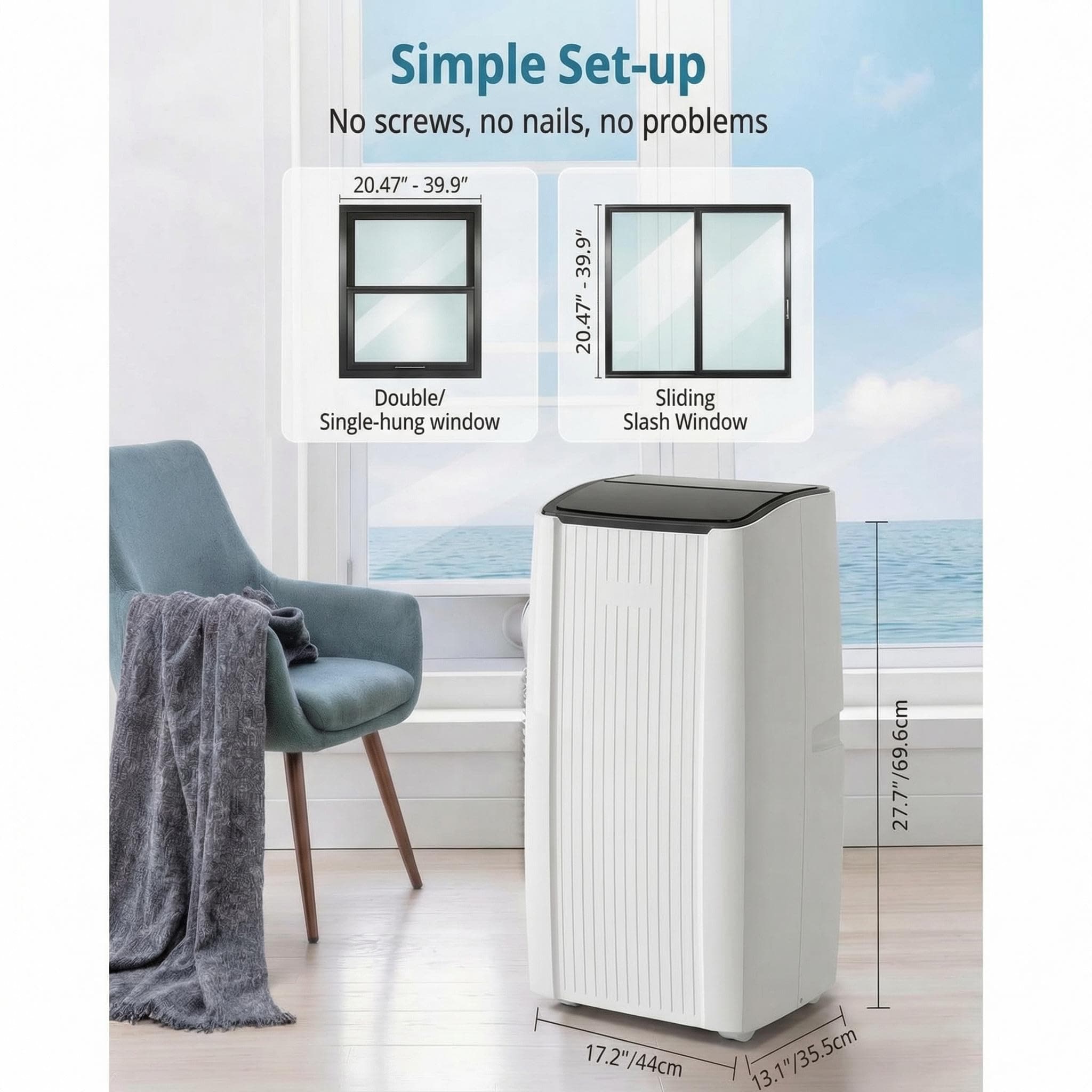 GarveeLife 12000 BTU Portable Air Conditioner 5-in-1 Cooling Fan Dehumidifier with Remote LED Display Auto Sleep Mode for 550 Sq Ft Rooms - Image 3