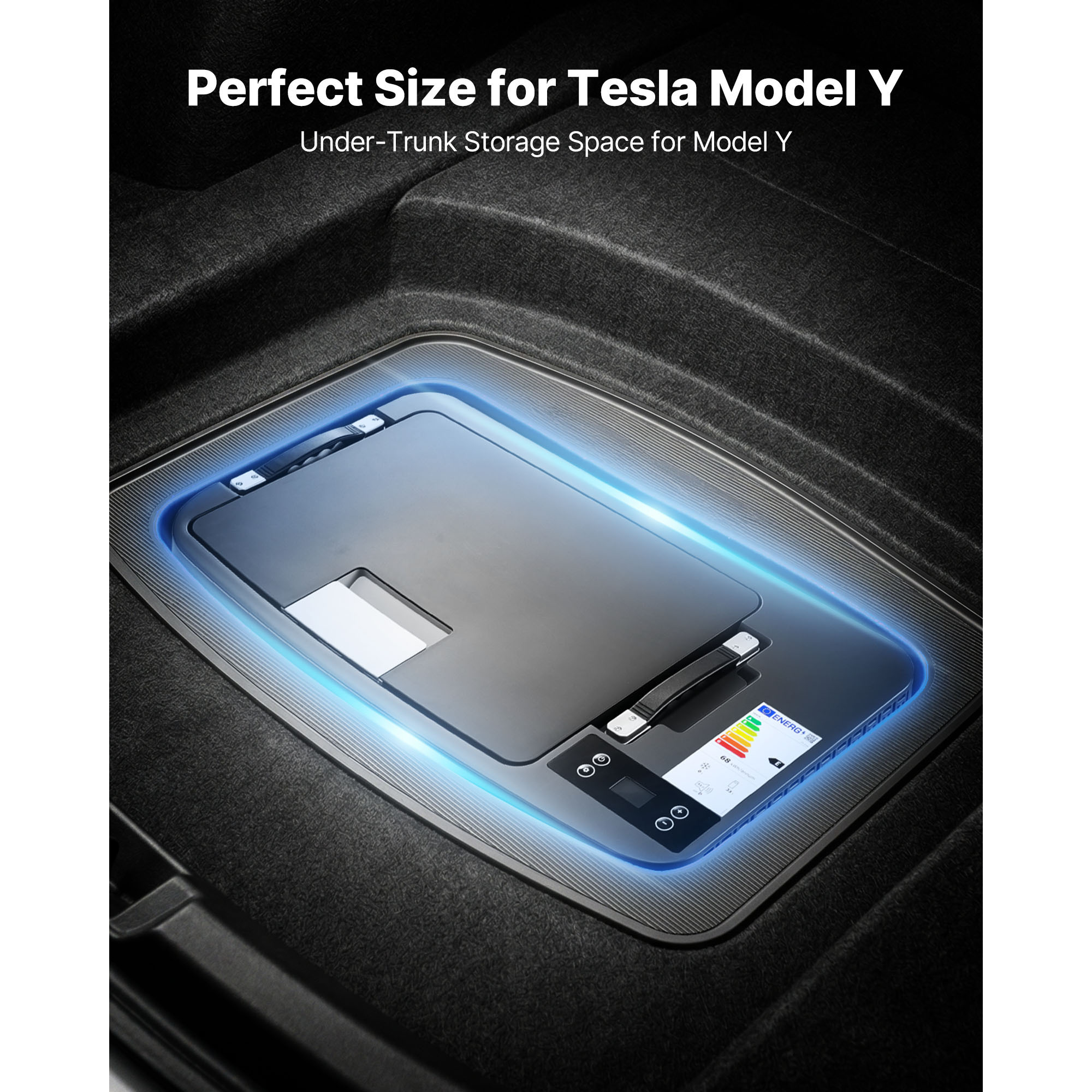 VEVOR 12 Volt Refrigerator 37 QT/ 35L Car Fridge for Tesla Model Y Portable Electric Freezer Compressor with APP Control 12V/24V DC -8 degrees Fahrenheit to 50 degrees Fahrenheit - Image 6