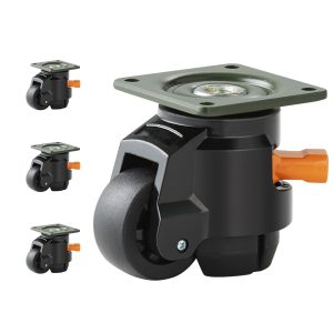 Numhew 2in Diameter 4-Pack Adjustable 360-Degree Swivel Heavy Duty Casters Workbench Wheels