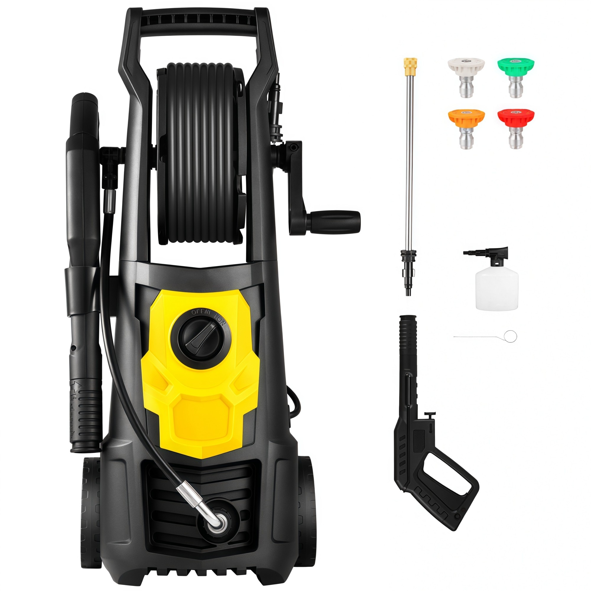 Numhew 30ft Hose 5-Nozzle Blue Electric Pressure Washer