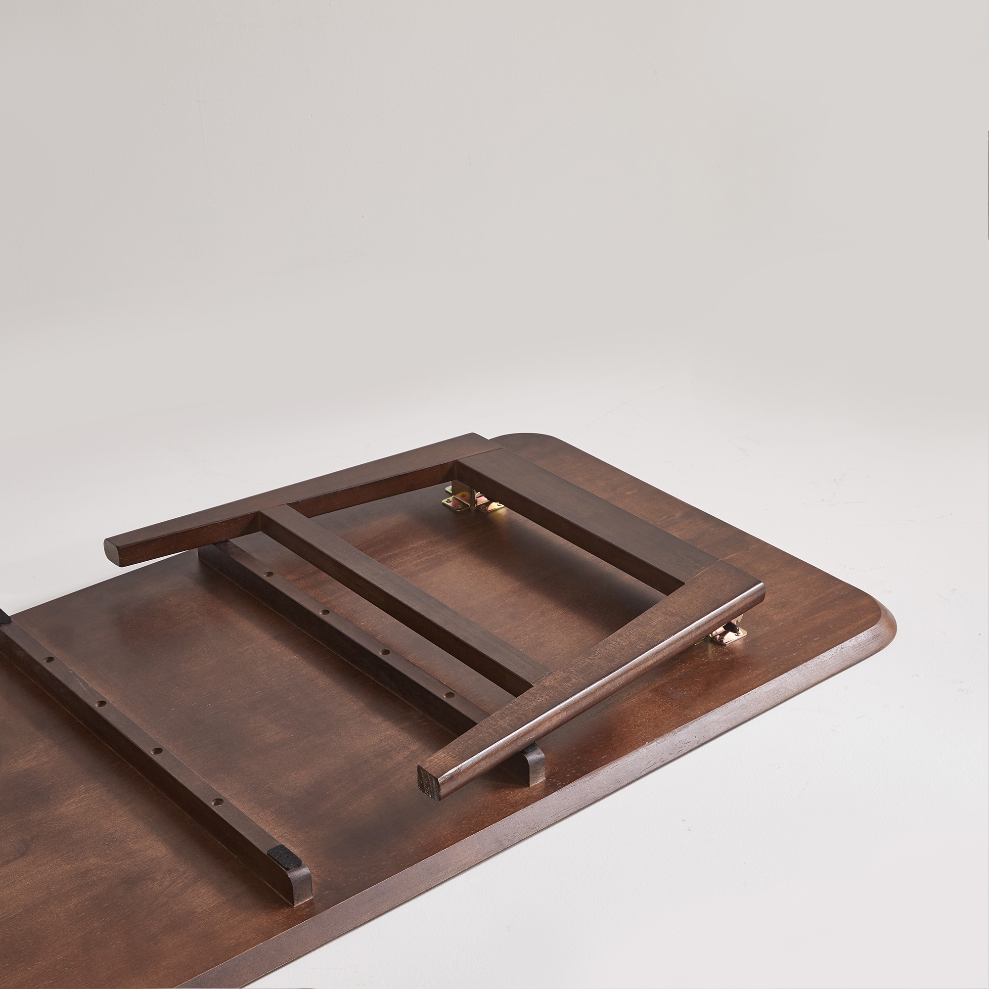 Bybafun Midcentury Wood Brown Rubberwood 47.24-in W x 17.72-in H Coffee Table - Image 12