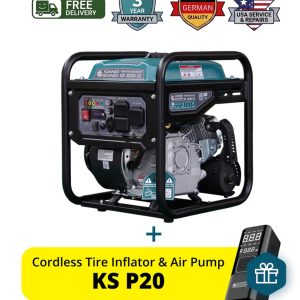 Konner & Sohnen Konner Sohnen 3200W Portable Inverter Generator Gasoline Pure Sine Wave CO Sensor KS 3200i CO + Free Tire Inflator