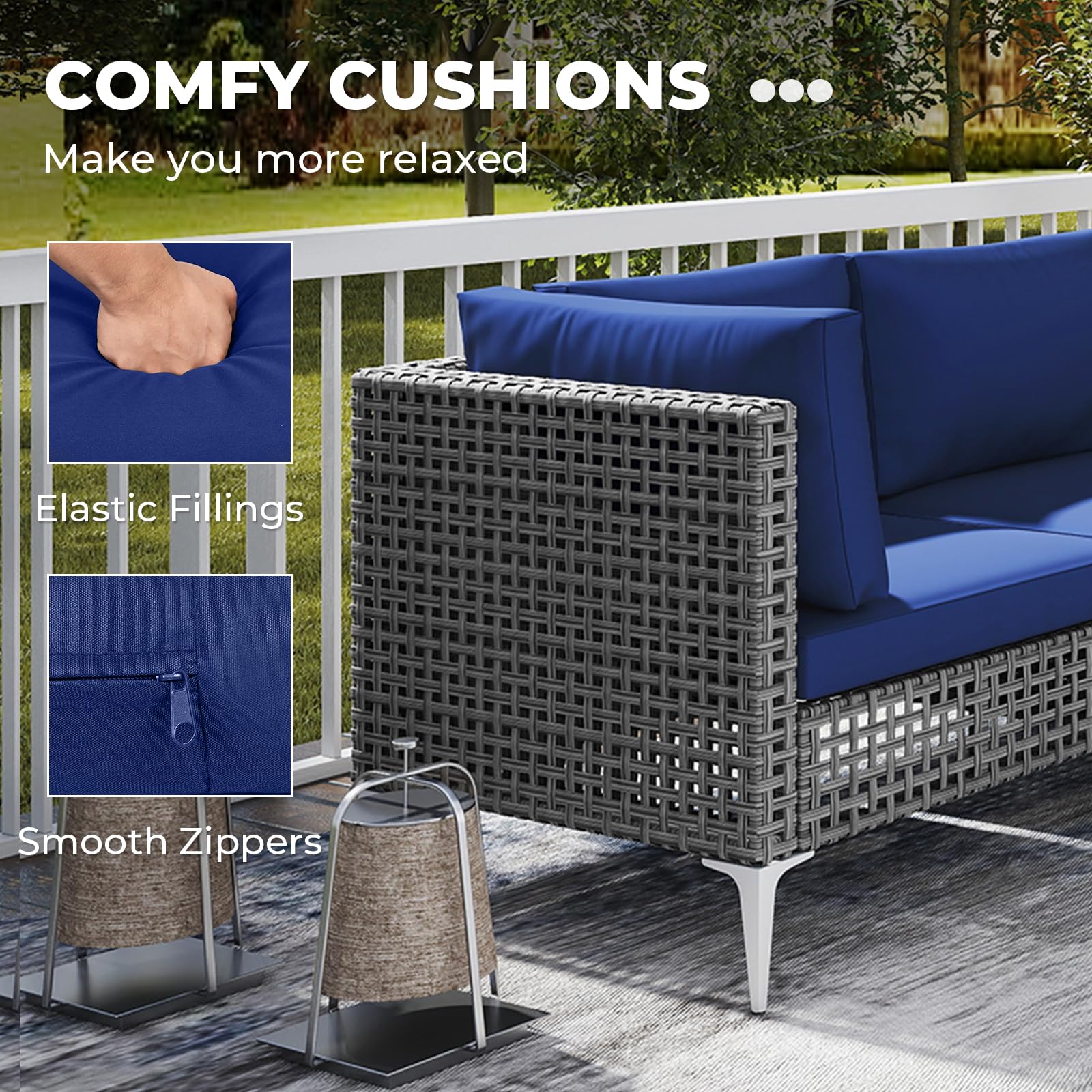Tangkula 7 Piece Outdoor Furniture Set - Image 5