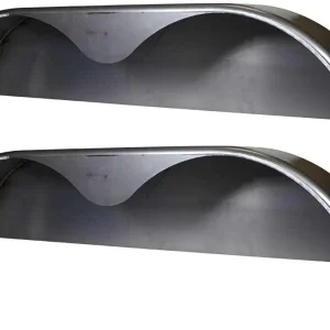 72&times;10-3/4 Tandem Axle Steel Trailer Fender with Back Plate Welded In (2-Pack)