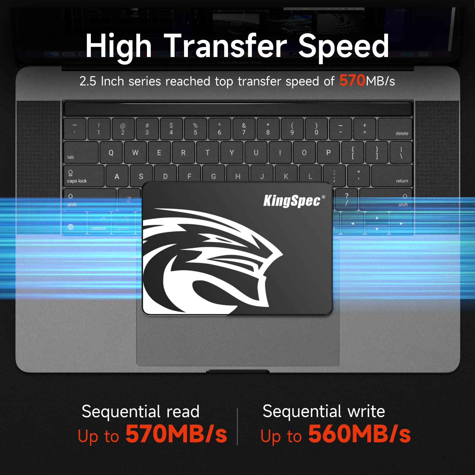 KingSpec 1TB 2.5 SSD SATA III Internal - 550MB/s Read, 520MB/s Write with 3D NAND Flash, for Laptop & Desktop PC Upgrade - Image 2