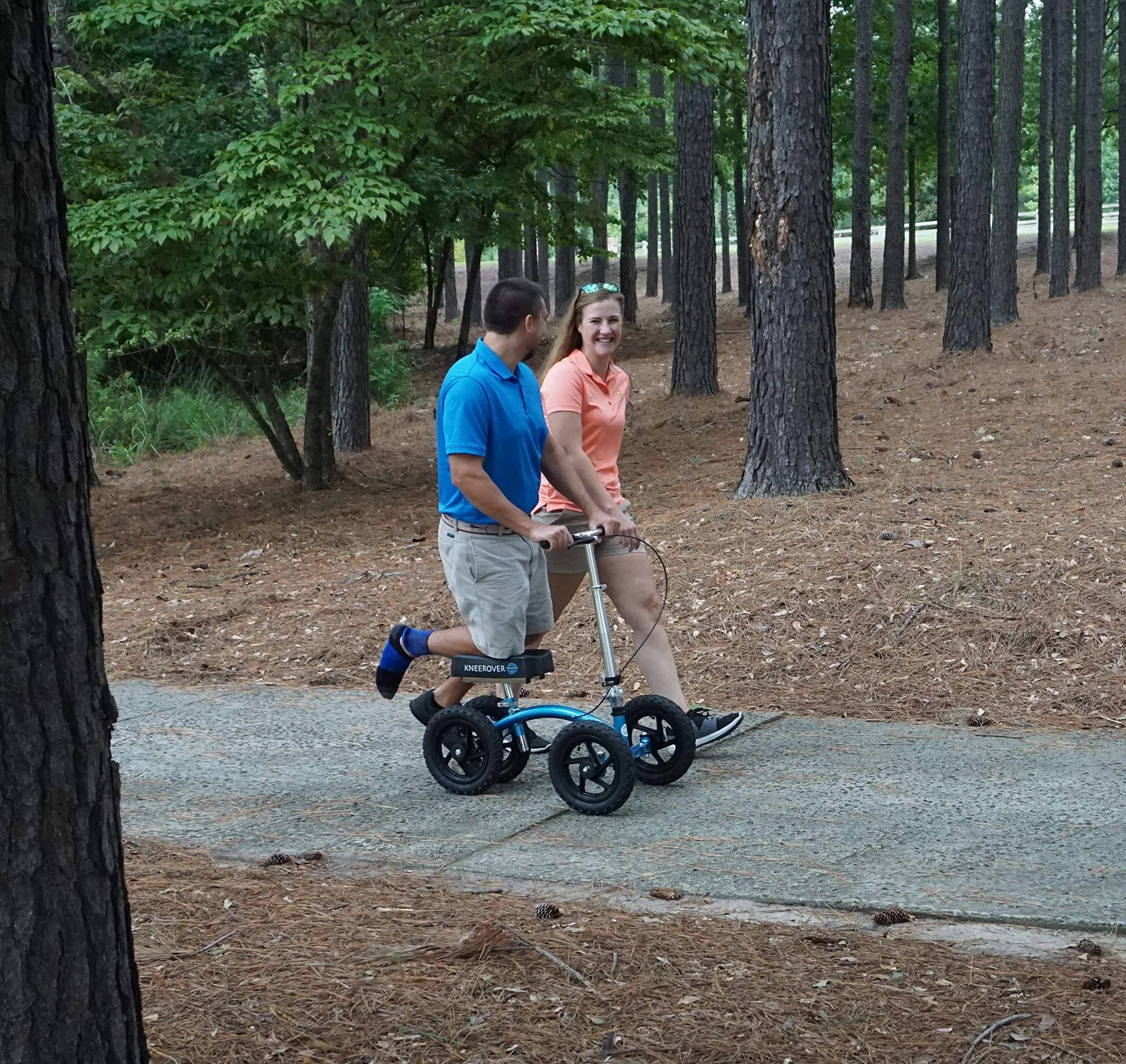 KneeRover All Terrain Knee Walker, Metallic Blue - QUAD - Image 6