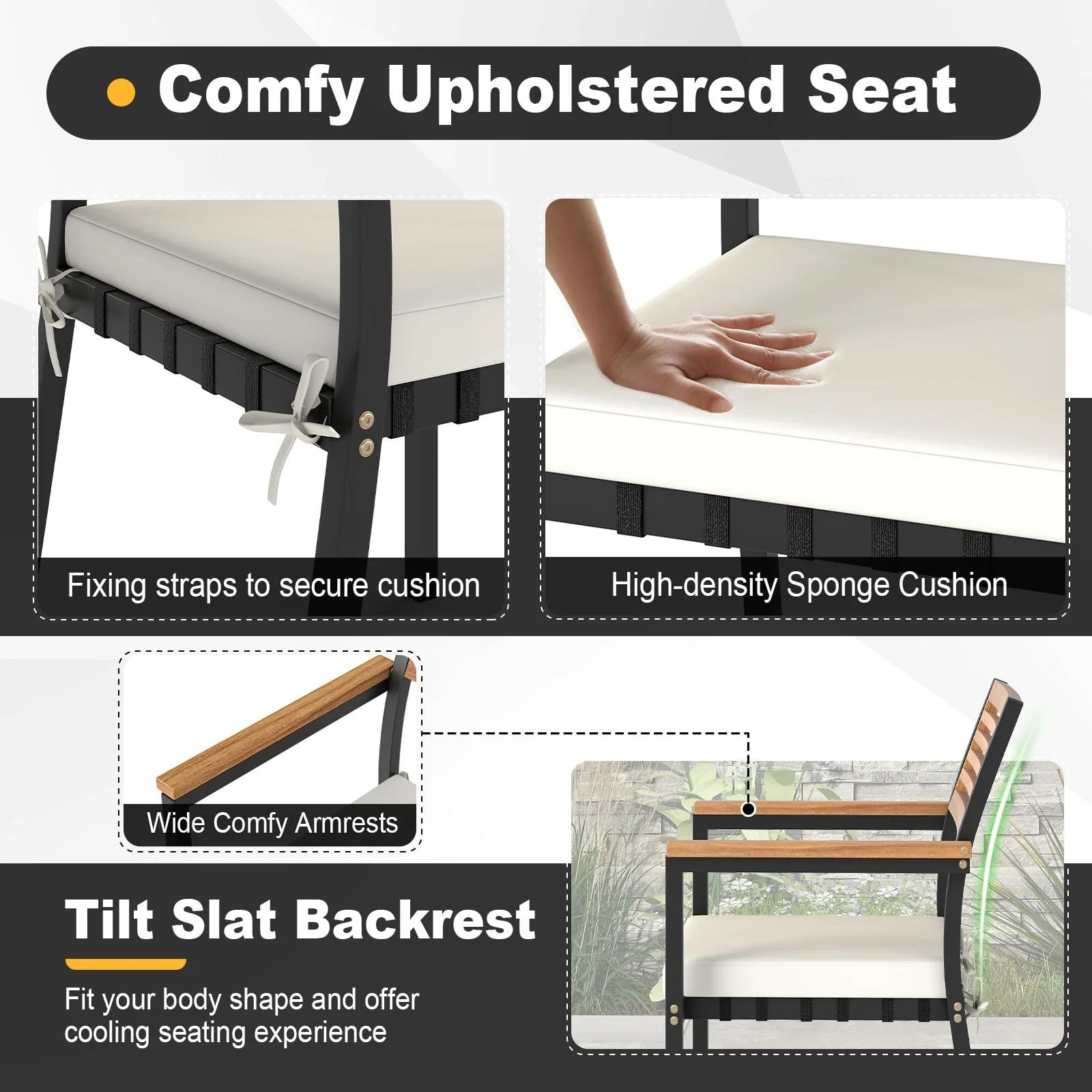 Tangkula 4-Piece Patio Furniture Set - Image 7