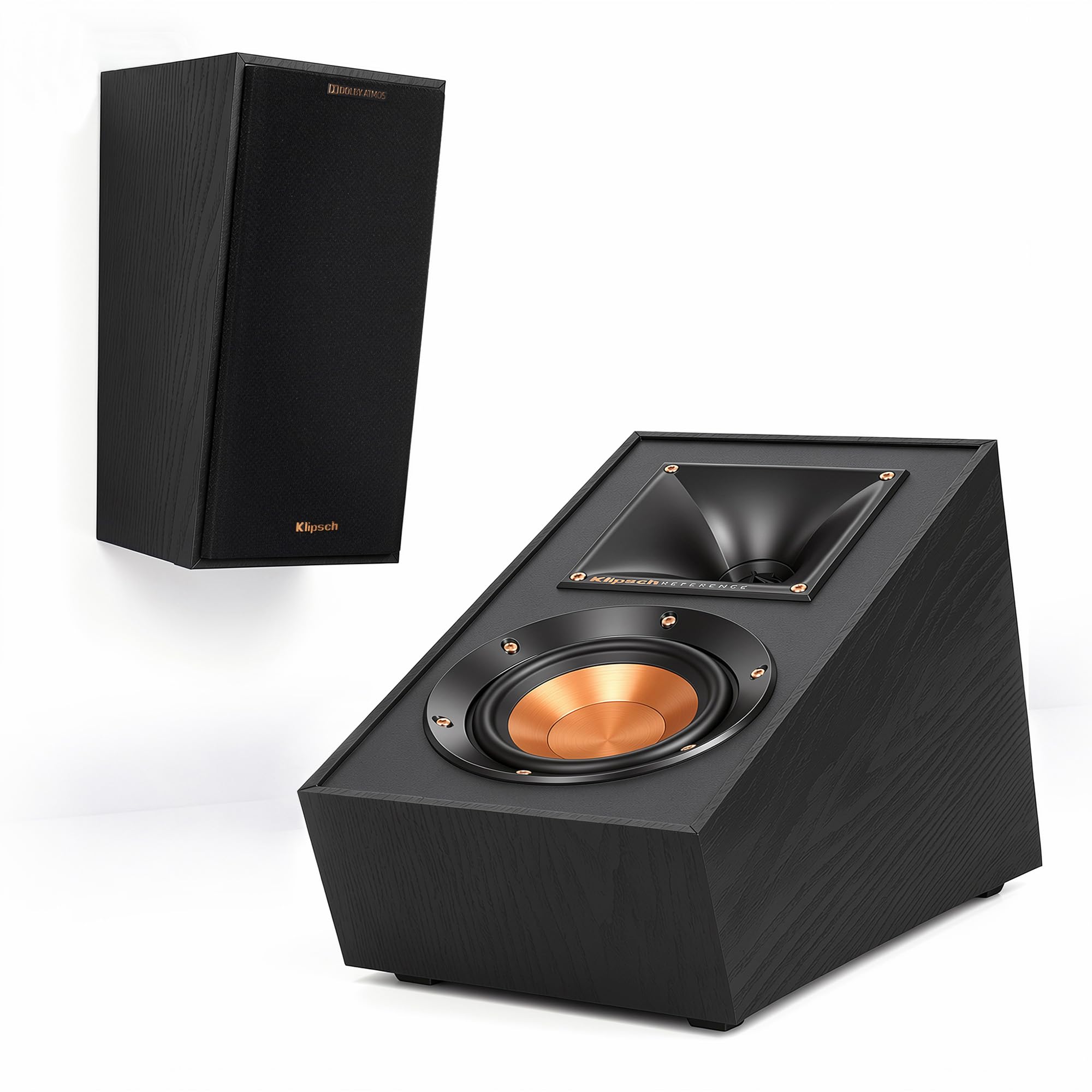 Klipsch R-41SA Powerful Detailed Home Speaker Set of 2 Black Use on compatible tower or bookshelf speakers for reflected height effects, or wall-mount as elevation or surround speakers.