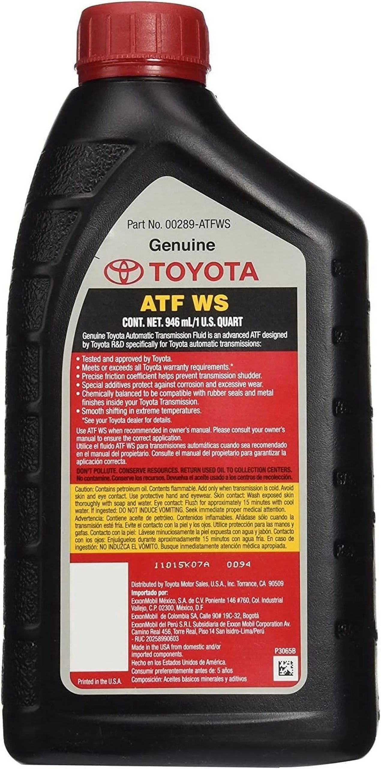 Toyota 00289-ATFWS Automatic Transmission Fluid, 192 Ounces, 6 Pack - Image 4