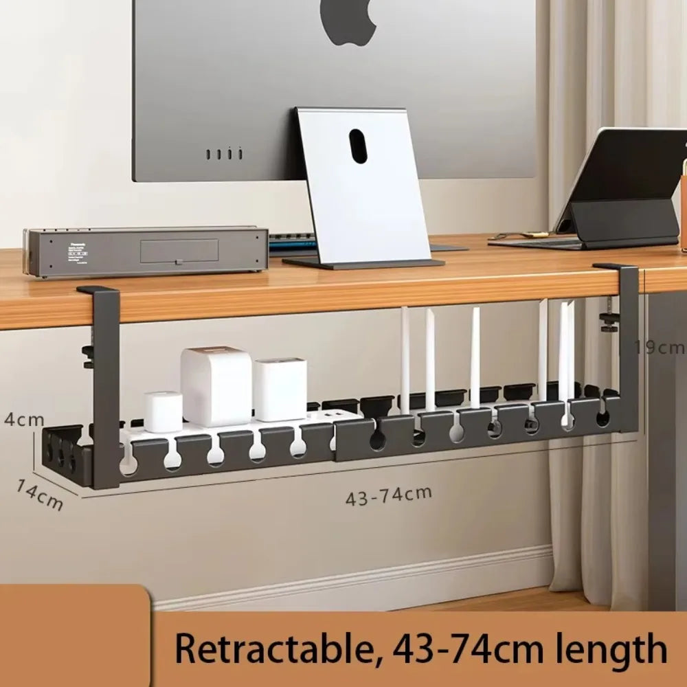 Adjustable Cable Organizer Tray for Under-Desk Use - Image 13