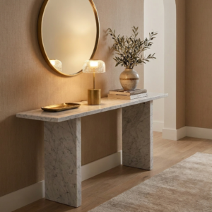 Table Lamp with Cracked Glass Shade