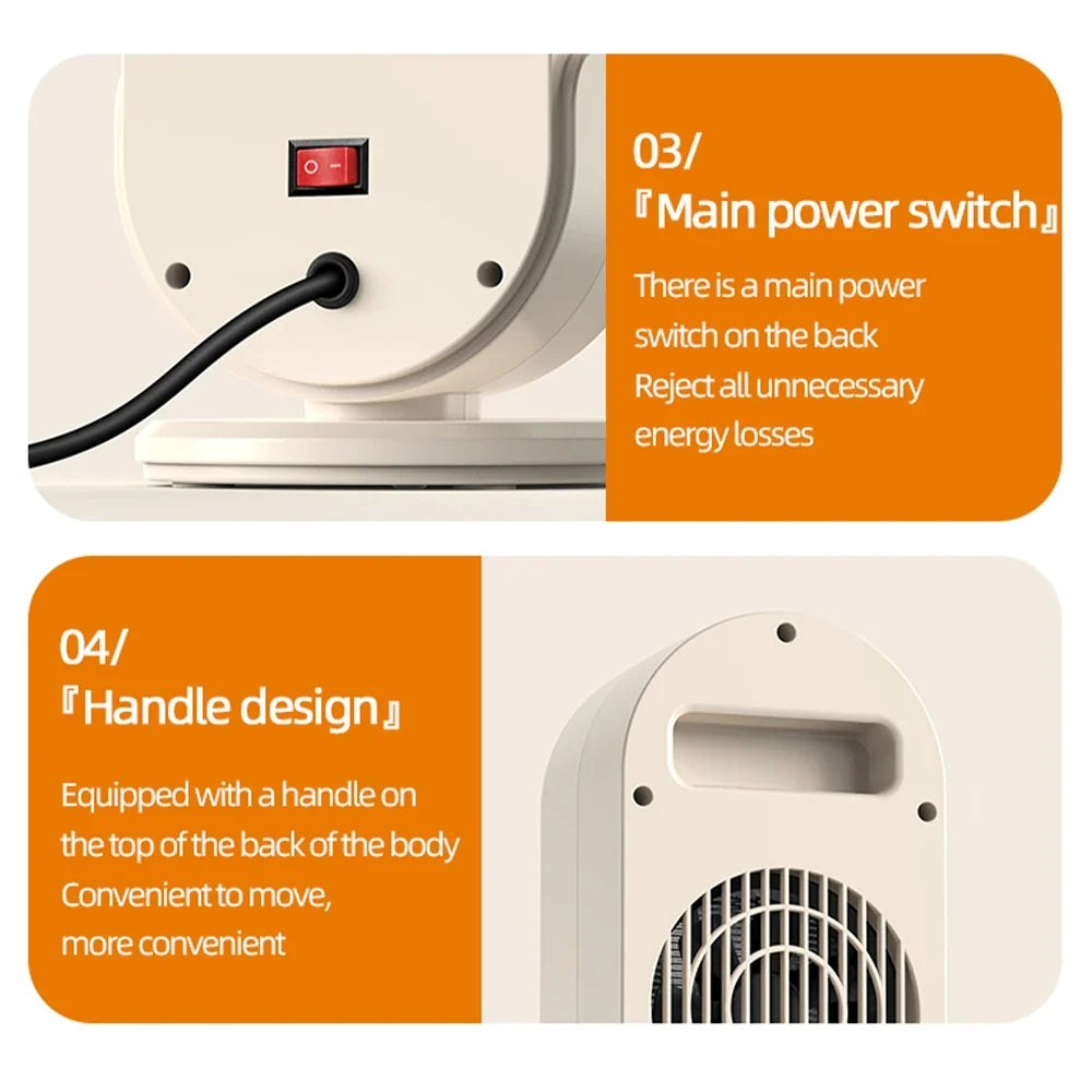 Electric Desk Heater 1200W for Efficient Heating - Image 4