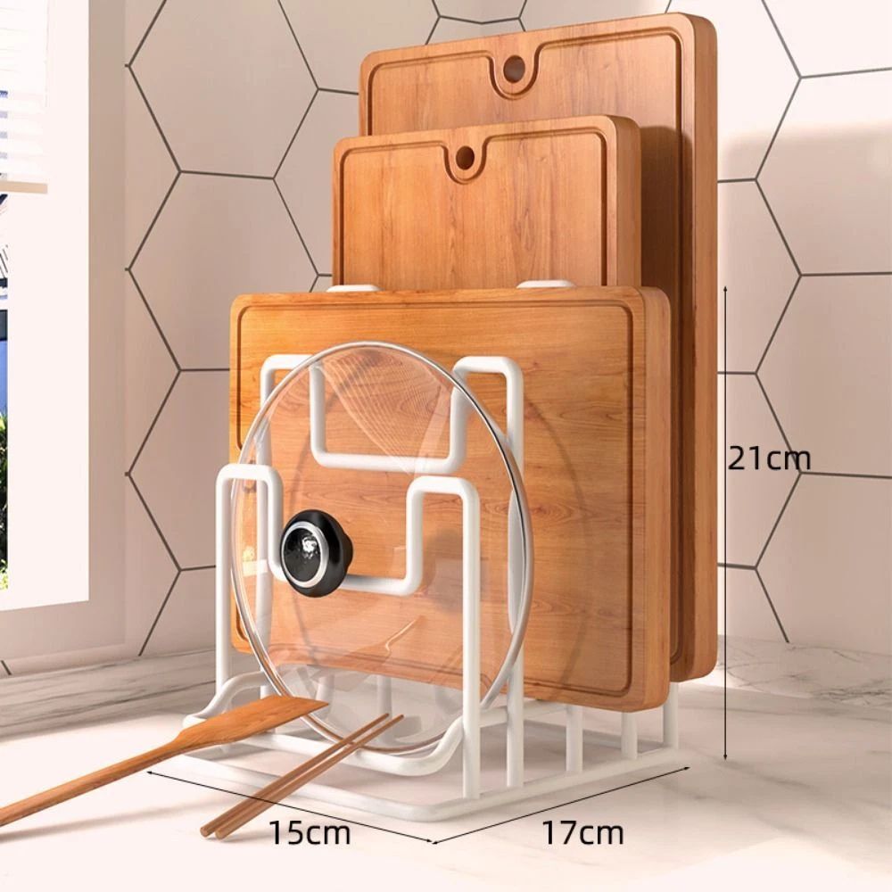 Pot Lid & Board Rack Tiered Metal Space-Saving - Image 5