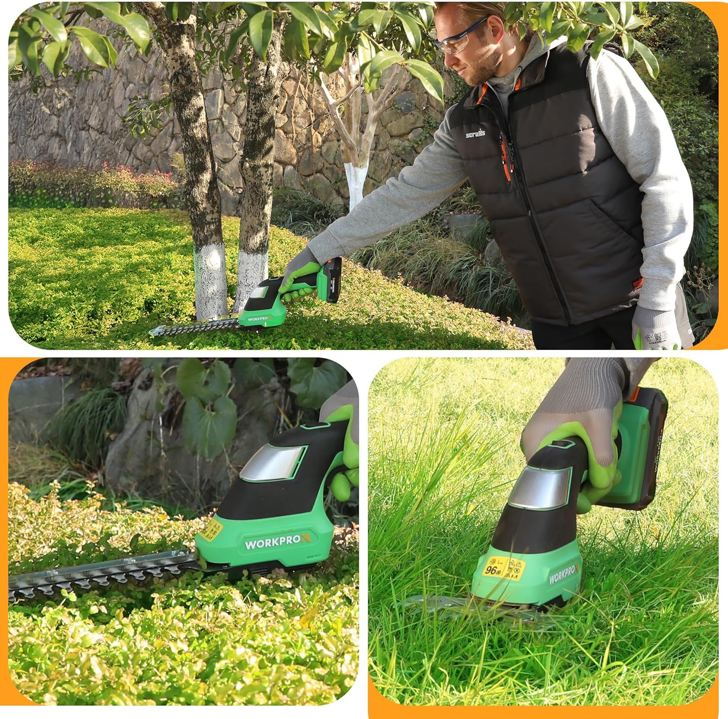 WORKPROX 20V Electric 2-in-1 Cordless Grass Shear & Shrubbery Trimmer - Image 4