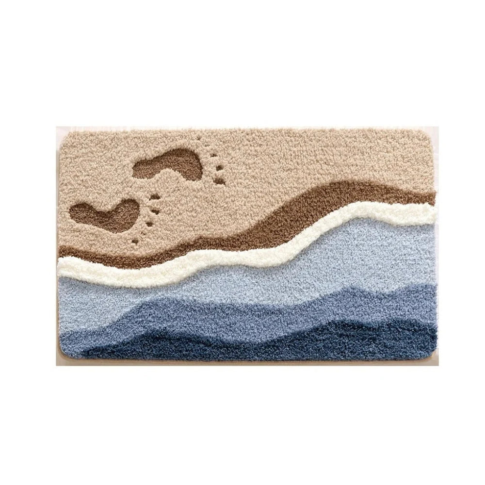 Bath Mat Soft Flocking Non-Slip Machine Washable - Image 9