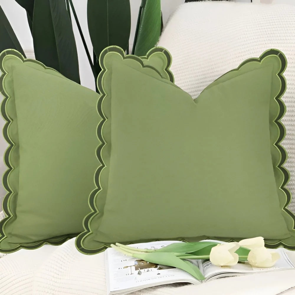 Cushion Cover Wave Edge Pure Cotton Machine Washable - Image 6