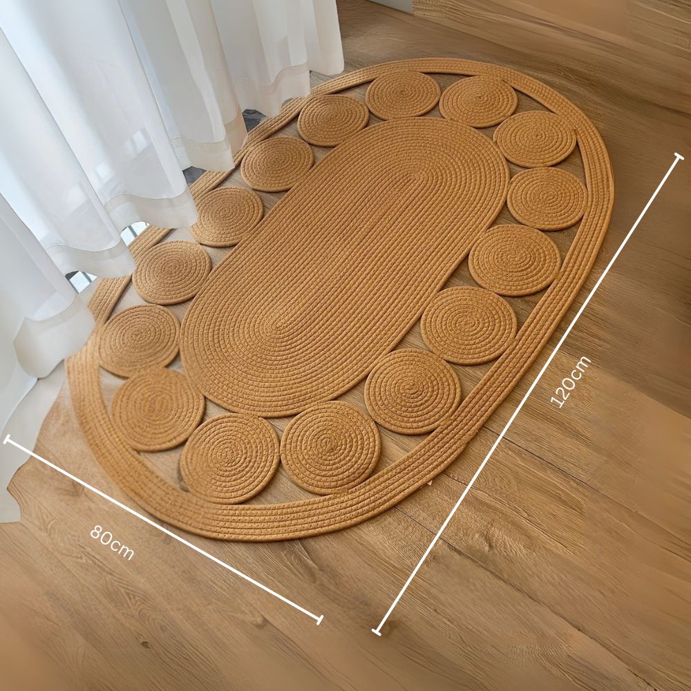 Oval Rug Microfiber Non-Slip Machine Washable - Image 7