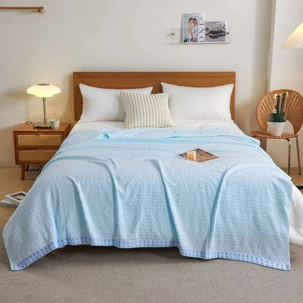 Bedspread Waffle Cotton Lightweight & Breathable Machine Washable - Image 8