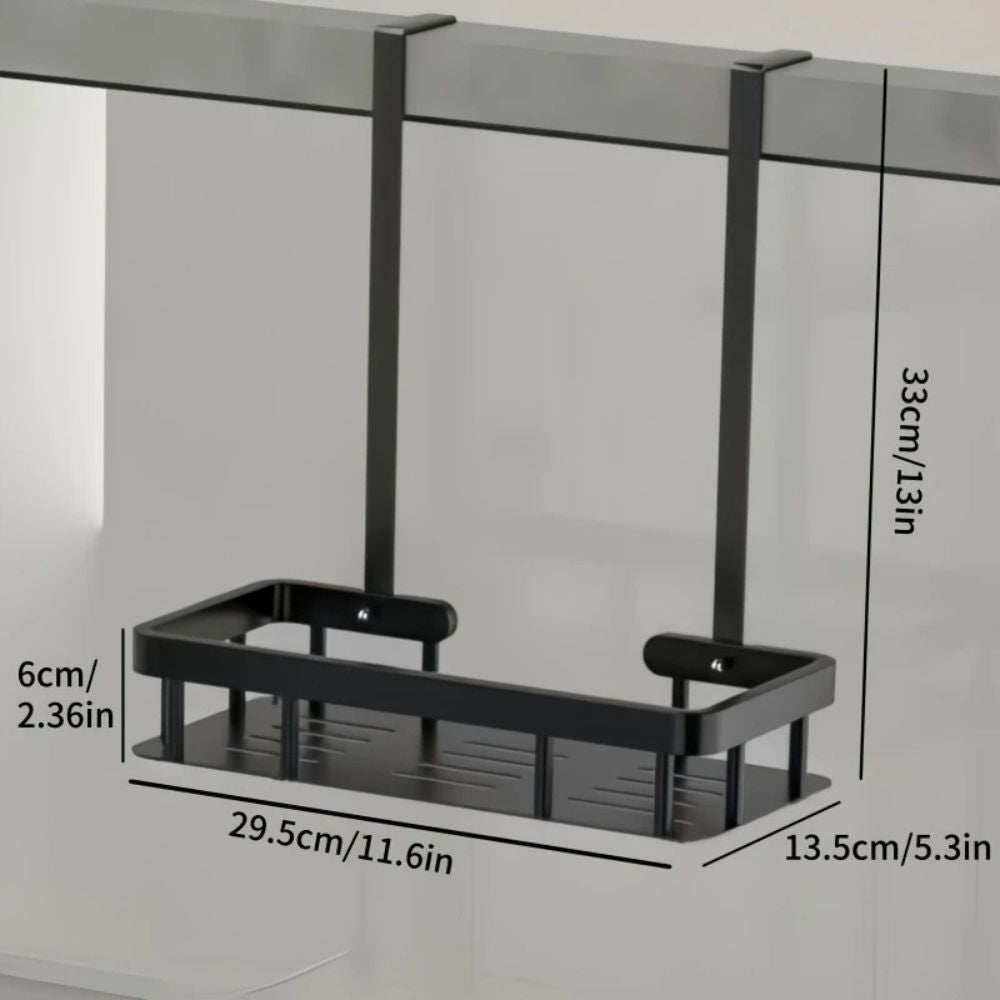 Bathroom Caddy Rack Wall-Mounted No-Drill Single Or Double Layer - Image 6