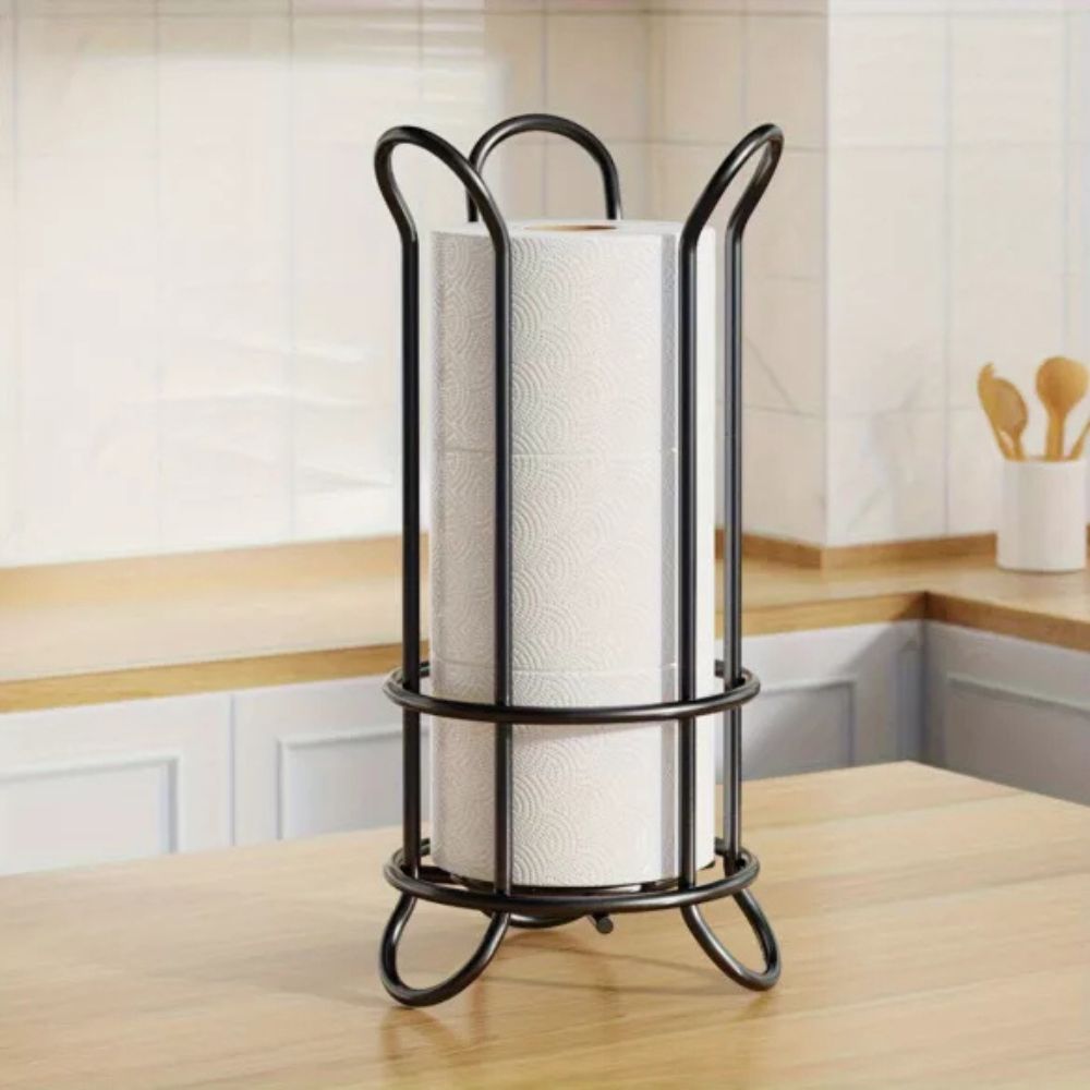 Toilet Paper Stand Chrome Plated Iron Holds Three Rolls - Image 8