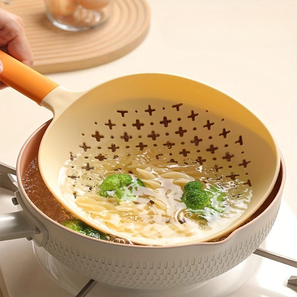 Colander Strainer Heat-Resistant Plastic Long Handle - Image 7