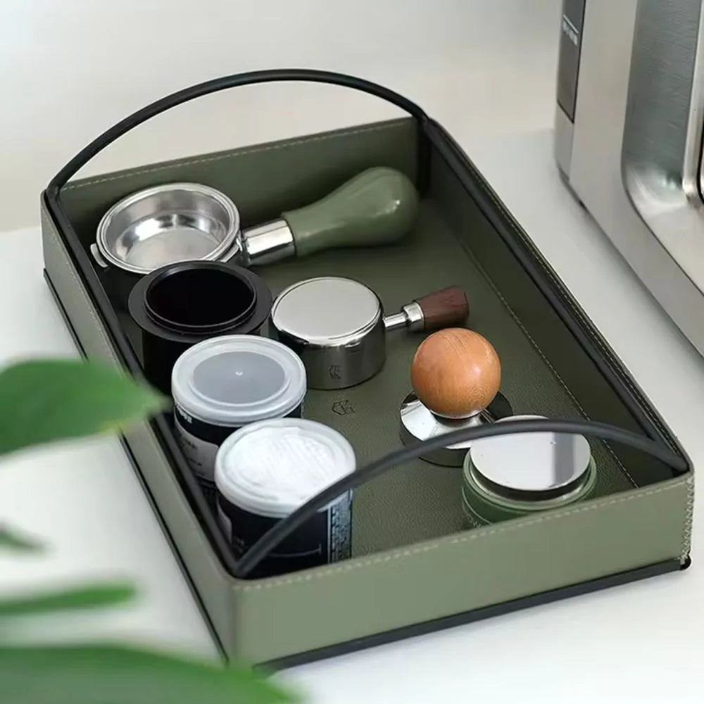 Display Tray Faux Leather Matte Finish Built-In Handles - Image 4