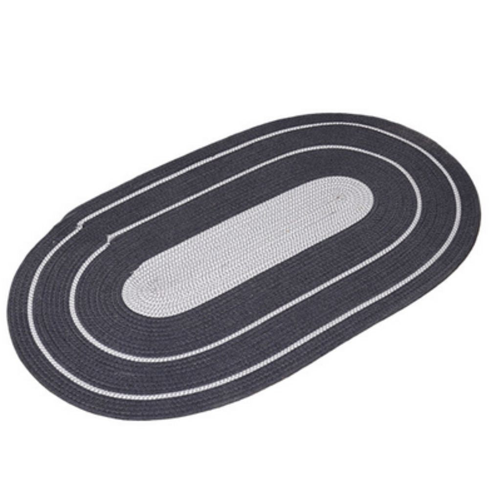 Oval Rug Microfiber Non-Slip Machine Washable - Image 4