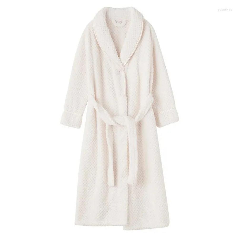 Bathrobe All-Season Soft Breathable Fleece Pockets & Belt - Image 13