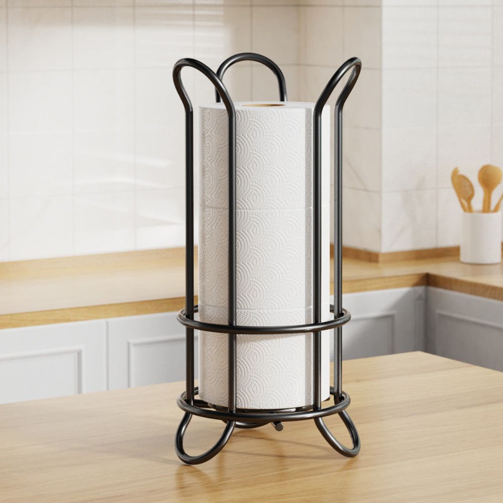 Toilet Paper Stand Chrome Plated Iron Holds Three Rolls - Image 6