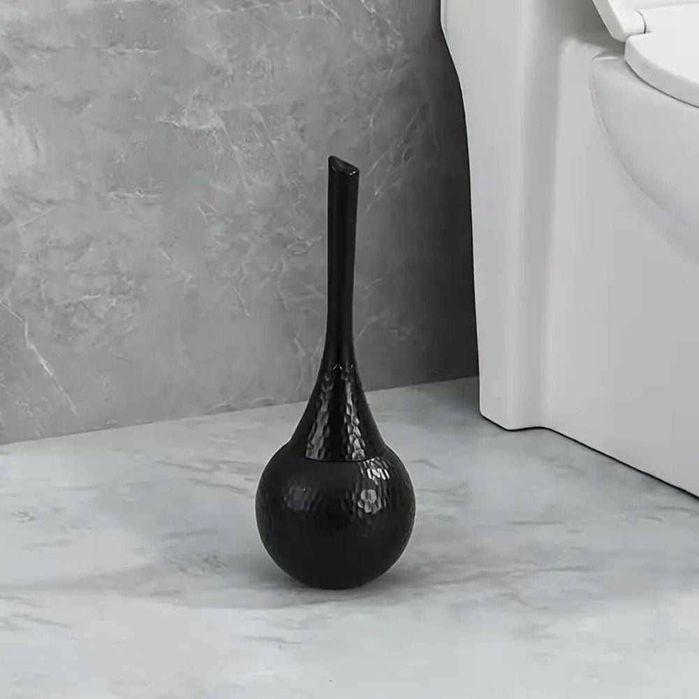 Toilet Brush Firm Bristles Ergonomic Handle Concealed Storage Base - Image 5