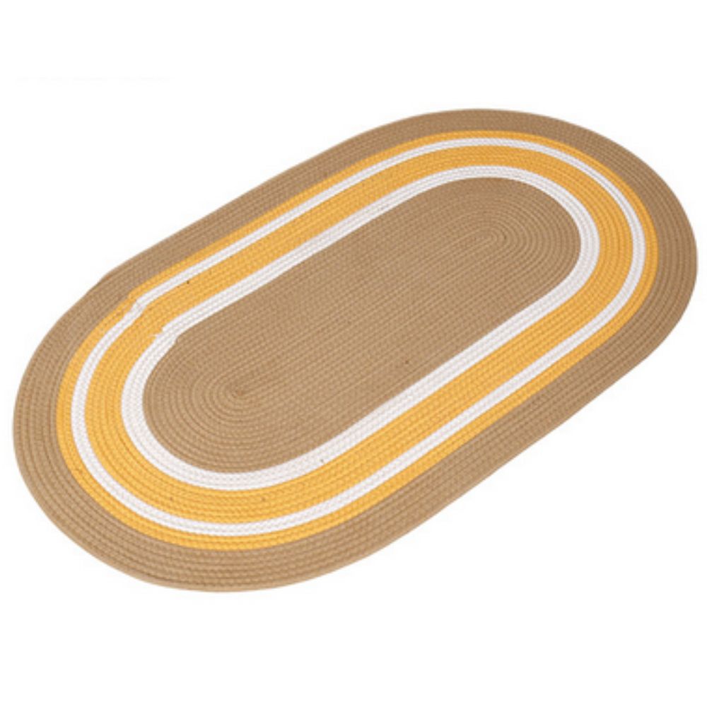 Oval Rug Microfiber Non-Slip Machine Washable - Image 3
