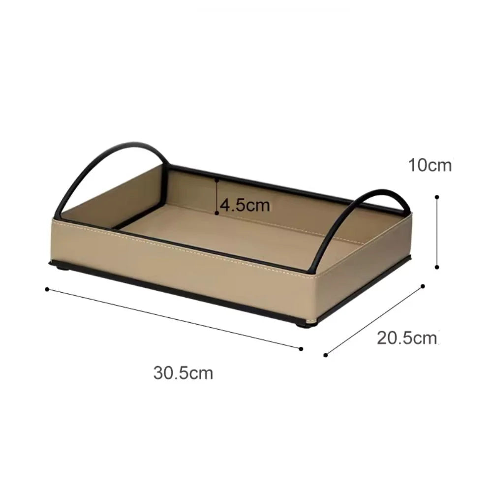 Display Tray Faux Leather Matte Finish Built-In Handles - Image 7