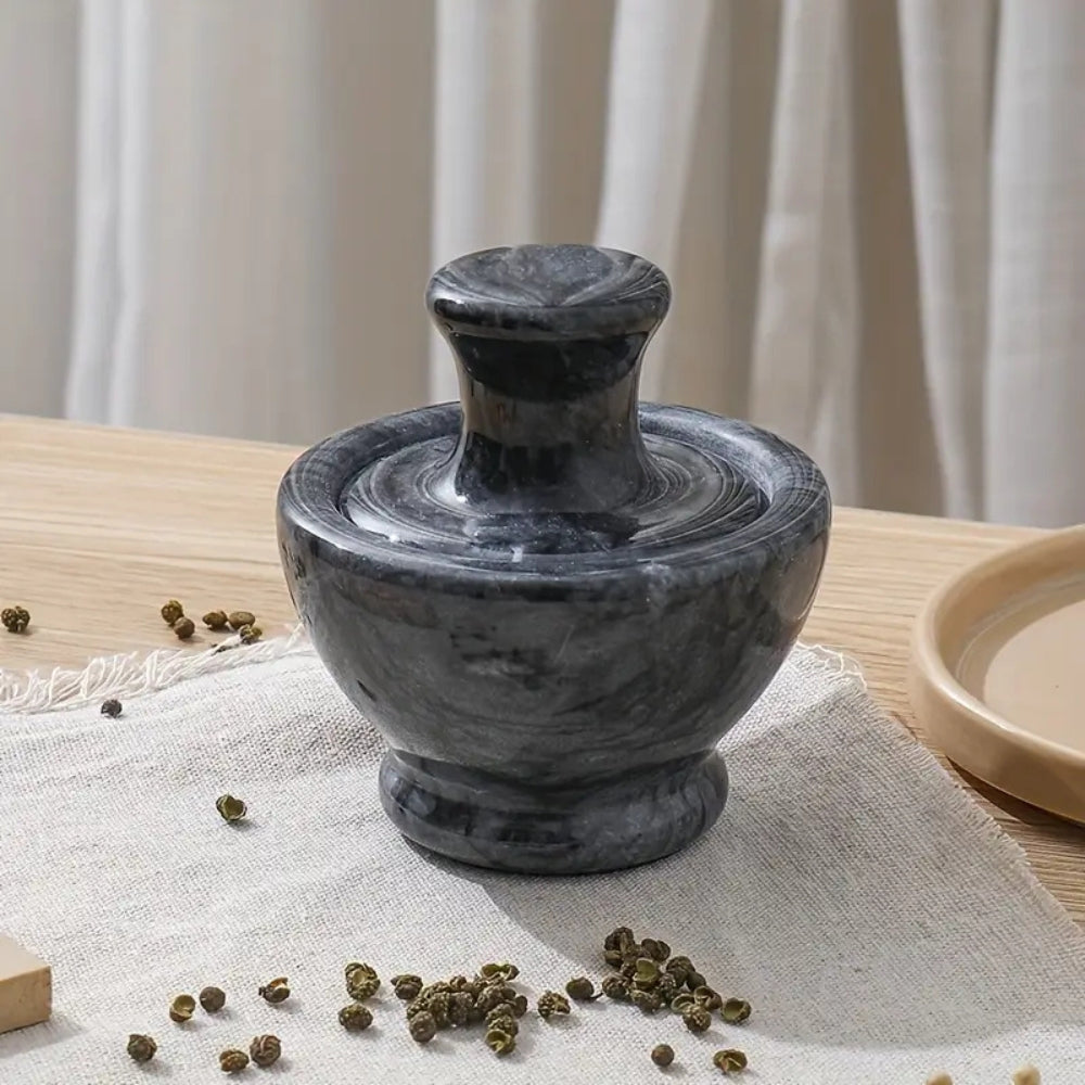 Mortar And Pestle Marble Ergonomic Non-Slip - Image 3