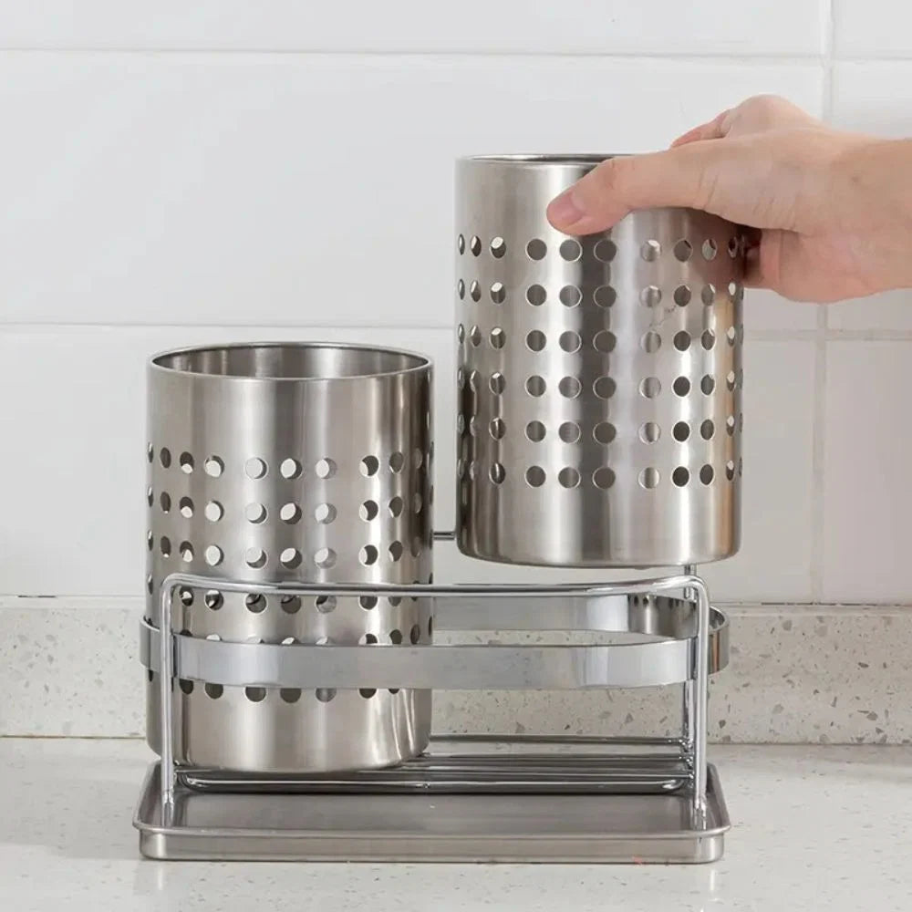 Cutlery Organizer Stainless Steel Drain Tray - Image 7