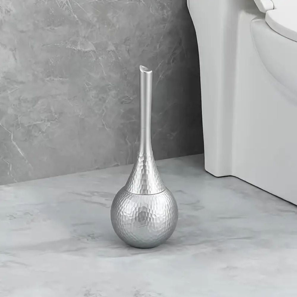 Toilet Brush Firm Bristles Ergonomic Handle Concealed Storage Base - Image 7
