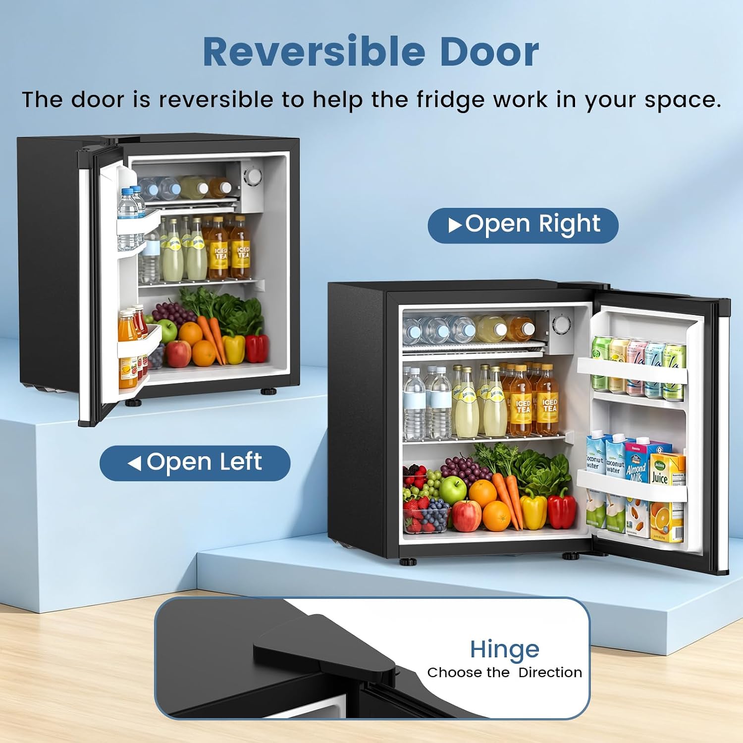Kismile 1.3 Cu.Ft Mini Fridge, Single Door Compact Refrigerator RE5836 - Image 11