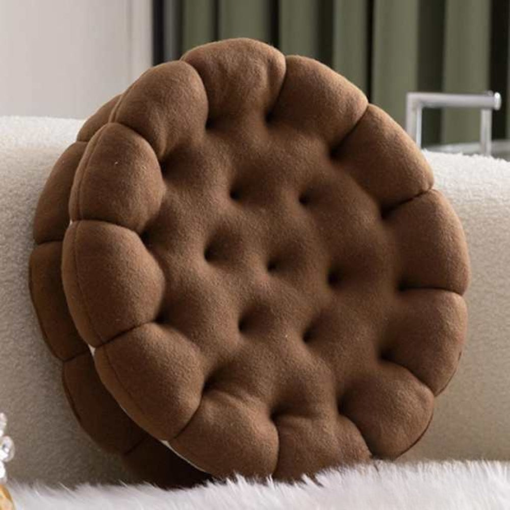 Seat & Back Cushion Cookie-Shaped Microfiber Thick Padding - Image 3