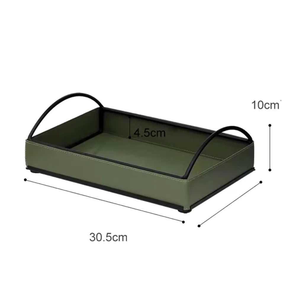 Display Tray Faux Leather Matte Finish Built-In Handles - Image 9